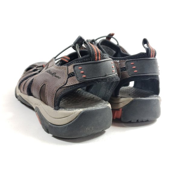 Eddie Bauer Mens Brown Troy Leather & Synthetic Hiking Sandals Size 13 - Picture 5 of 9